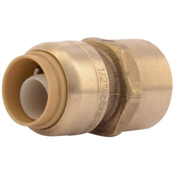 SharkBite U072LFA Pipe Connector, 1/2 in, FNPT, Brass, 200 psi Pressure