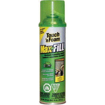 Touch 'n Foam Max Fill 7565000129 Triple Expanding Sealant, Amber, 16 oz Aerosol Can