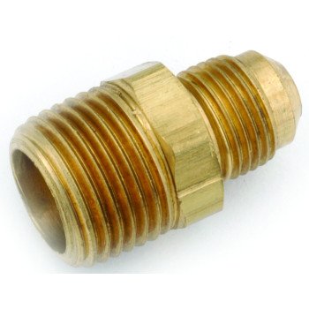 Anderson Metals 754048-0402 Connector, 1/4 x 1/8 in, Flare x MPT, Brass