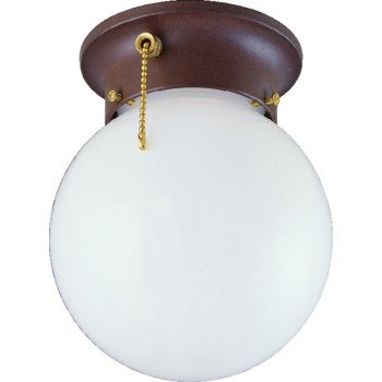 Boston Harbor F30153375 Ceiling Light Fixture, 0.5 A, 120 V, 60 W, 1-Lamp, A19 or CFL Lamp, Metal Fixture