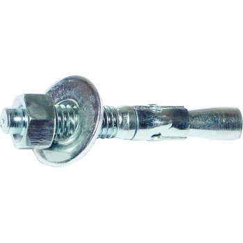 Midwest Fastener 04122 Concrete Wedge Anchor, 1/4 in Dia, 3-1/4 in L, Zinc