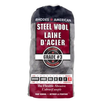 Homax 10121158 Steel Wool, #3 Grit, Coarse, Gray