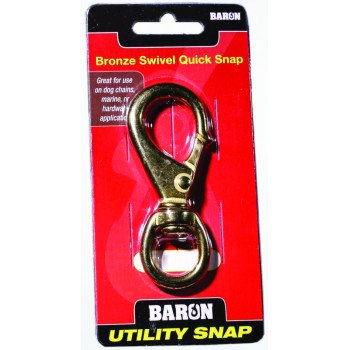 Baron C-251B-2 Quick Snap, 60 lb Working Load, Solid Bronze, Polished