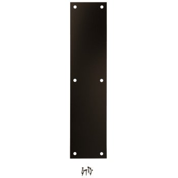 National Hardware N270-502 Push Plate, Aluminum, Oil-Rubbed Bronze, 15 in L, 3-1/2 in W