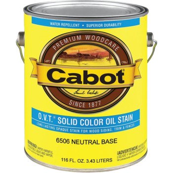 Cabot O.V.T. 140.0006506.007 Oil Stain, Flat, Neutral Base, Liquid, 1 gal