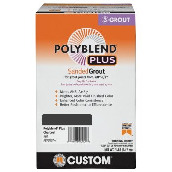 Custom Polyblend PBPG607-4 Sanded Grout, Charcoal, 7 lb Box