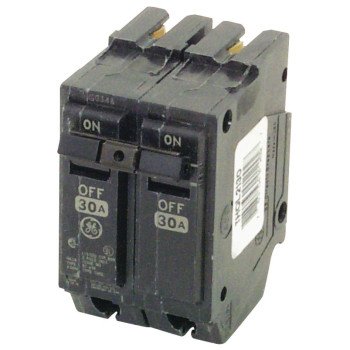 GE THQL2130 Feeder Circuit Breaker, Type THQL, 30 A, 2-Pole, 120/240 V, Non-Interchangeable Trip, Plug