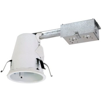 Halo E4RTATSB Recessed Housing, 4 in Dia Recessed Can, Steel