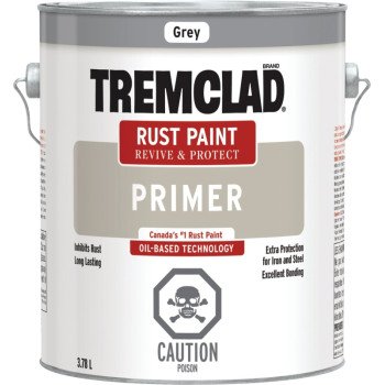 Rust-Oleum 274103155 Rust Primer, Flat, Gray, 3.78 L