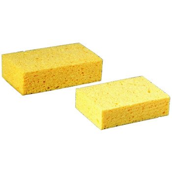 3M 7456-T Commercial Sponge, 7-1/2 in L, 4-3/8 in W, 2.06 in Thick, Cellulose, Yellow