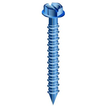 Cobra Anchors 671J Screw, 3/16 in Thread, 1-3/4 in L, Hex, Socket Drive, Steel, Fluorocarbon-Coated, 25 PK