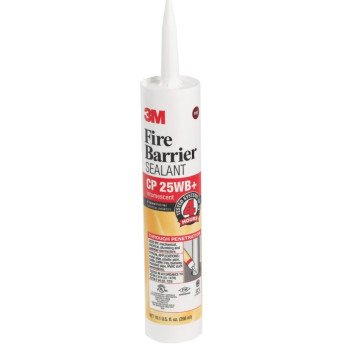 3M CP-25WB+10.1OZ Fire Barrier Sealant, Red, 40 to 122 deg F, 10.1 oz Cartridge