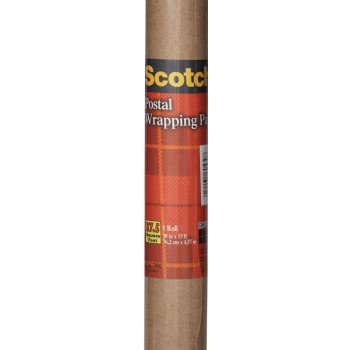 Scotch 7900 Postal Wrapping Paper, 5 yd L, 2-1/2 ft W, NO 60 Kraft