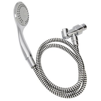 Plumb Pak K744CP Handheld Shower, 1.8 gpm, 5-Spray Function, Polished Chrome, 60 in L Hose, Includes: (1) Flexible Hose