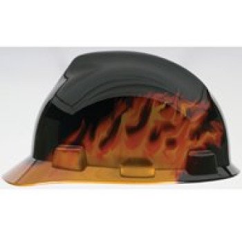 MSA 10124206 Hard Hat, Fas-Trac Suspension, Polycarbonate Shell, Black, Class: E