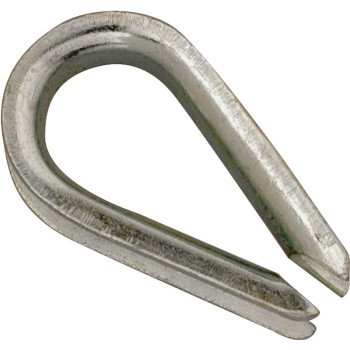 Campbell T7670659 Wire Rope Thimble, 1/2 in Dia Cable, Malleable Iron, Electro-Galvanized