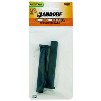 Jandorf 61541 Cord Protector, 5/16 in ID Dia, 3 in L, Rubber, Black