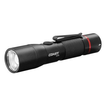 Coast HX5R Rechargeable Pure Beam Focusing Flashlight, AA Battery, Flood, Spot Beam