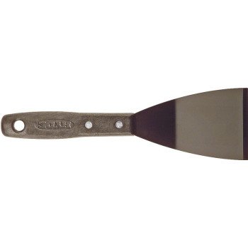 Hyde 12000 Paint Scraper, 3 in W Blade, Bent Chisel, Stiff Blade, HCS Blade, Polypropylene Handle, Contoured Handle