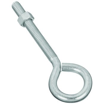 National Hardware N221-275 Heavy-Duty Eye Bolt, 3/8-16 Thread, 3 in L Thread, 1 in ID Dia Eye, 3.35 in L Shank, Steel