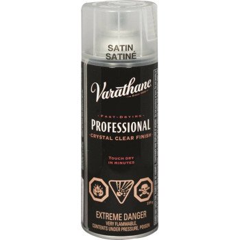 Varathane Y110081 Finish, Satin, Clear, Liquid, 340 g, Aerosol Can