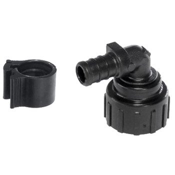 Flair-It PEXLOCK 30818 Pipe Elbow, 1/2 x 3/4 in, MGH, Black, 100 psi Pressure