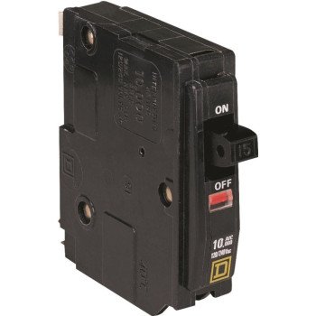 Square D QO QO150CP Circuit Breaker, Mini, 50 A, 1 -Pole, 120/240 VAC, 48 VDC, Fixed Trip, Plug Mounting