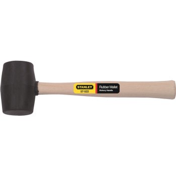 STANLEY 57-522 Mallet, 18 oz Head, Rubber Head, 13-1/2 in OAL