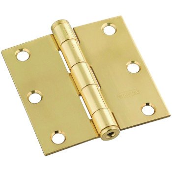 National Hardware N238-238 Door Hinge, Brass, Solid Brass, Through Hole Mounting, 25 lb