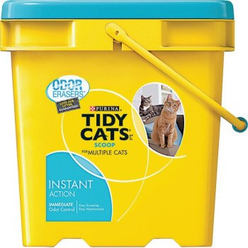 Tidy Cats Instant Action 7023010785 Cat Litter, 35 lb Capacity, Gray/Tan, Granular Jug