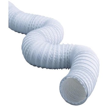 DUNDAS JAFINE FD450E Flexible Duct, 50 ft L, Vinyl, White