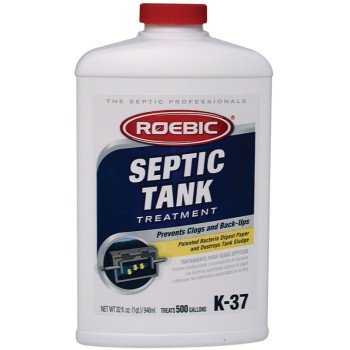 Roebic K-37H Septic System Treatment, Liquid, Straw, Earthy, Slightly Hazy, 0.5 gal