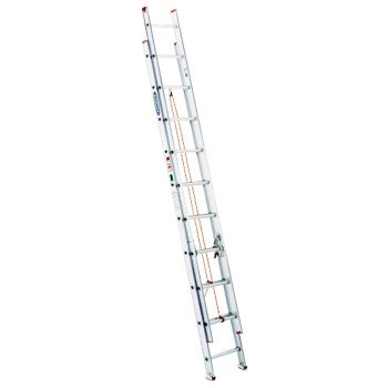 Werner D1124-2 Extension Ladder, 23 ft H Reach, 200 lb, Aluminum