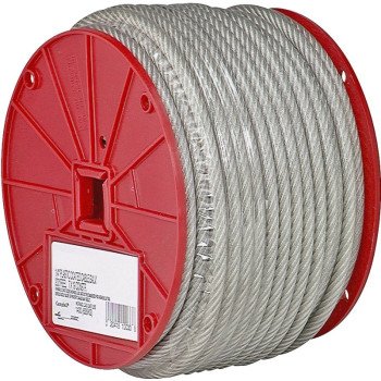 Campbell 7000697 Aircraft Cable, 3/16 in Dia, 250 ft L, 840 lb Working Load, Steel