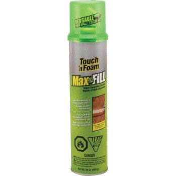 Touch 'n Foam Max Fill 7565011125 Triple Expanding Sealant, Amber, 20 oz Aerosol Can