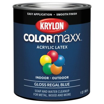 Krylon K05646007 Paint, Gloss, Regal Blue, 32 oz, 100 sq-ft Coverage Area