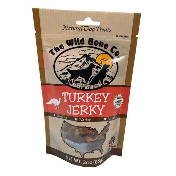 The Wild Bone Co 1920 Dog Treat, All, Jerky, Turkey, 3 oz