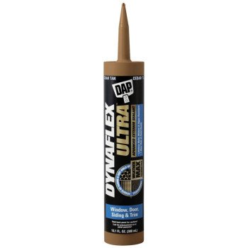 DAP DYNAFLEX ULTRA 7079818221 Advanced Exterior Sealant, Cedar Tan, 40 to 100 deg F, 10.1 oz Cartridge