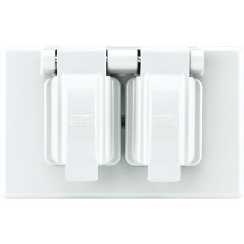 Eaton Wiring Devices S1962W-SP Cover, 2-63/64 in L, 4-37/64 in W, Rectangular, Thermoplastic, White