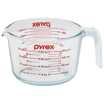 Pyrex 6001076 Measuring Cup, 1 L, Glass, Clear