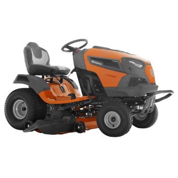 Husqvarna 960430342 Riding Lawn Mower, 22 hp, 46 in W Cutting, 16 in Turning Radius, Ergonomic Steering