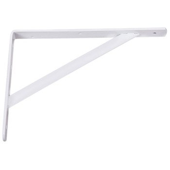 Knape & Vogt 208 WH 400 Shelf L-Bracket, 16 in L, Steel