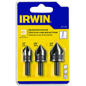 Irwin 1877720 Countersink Drill Bit, HSS, Black Oxide