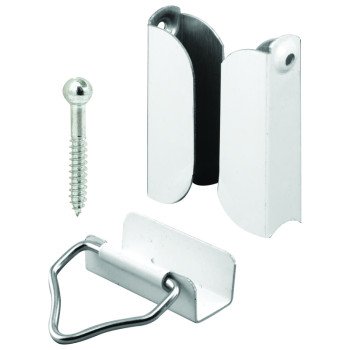 Make-2-Fit PL 7847 Top Hanger and Bottom Latch, Aluminum, Painted, White, For: 7/16 in Screen Frame