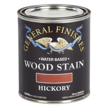 GENERAL FINISHES WHQT Wood Stain, Tint Base, Hickory, Liquid, 1 qt, Can