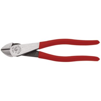 Klein Tools D228-8 Diagonal Cutting Plier, 8-1/16 in OAL, 1-3/16 in Cutting Capacity, Red Handle, Pistol-Grip Handle