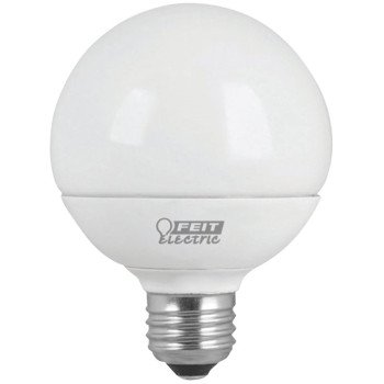 Feit Electric G2560/10KLED/3 LED Lamp, Globe, G25 Lamp, 60 W Equivalent, E26 Lamp Base, White, Warm White Light