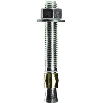 Cobra Anchors 498N Wedge Anchor, 3/8 in Dia, 3-3/4 in L, 844 lb, Steel, Plated