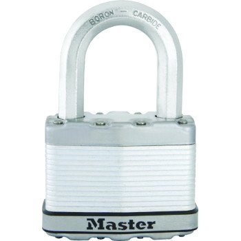 Master Lock Magnum Series M15XKADLF Padlock, Keyed Different Key, 14/32 in Dia Shackle, 1-1/2 in H Shackle, Zinc