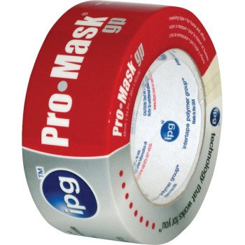 IPG 5104-3 Masking Tape, 60 yd L, 2.81 in W, Crepe Paper Backing, Beige